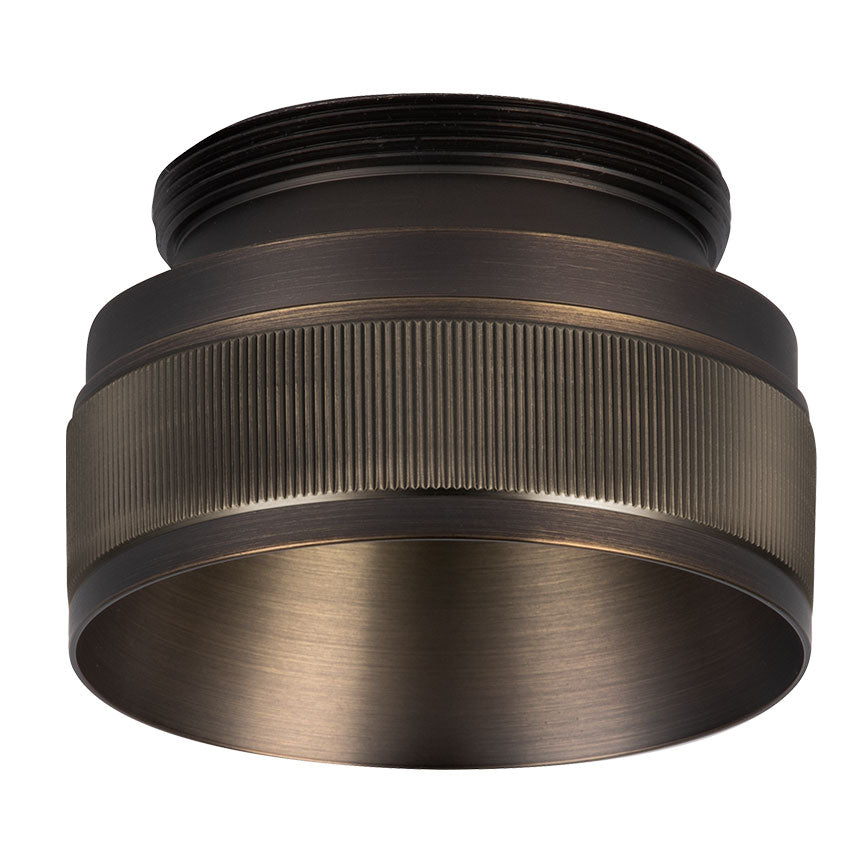 CSL Lighting BZL-3-KN-DB Luxe 3" Knurled Bezel With Distressed Bronze Finish