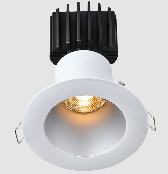 Lotus LED Lights L3F-RDW-AZ-LW50-4C90 Tangra 3″ Fixed Round Deep Regressed Wide Alzak Trim, Lens White, Beam Angle 50°, Color Temperature 4CCT+DTW 35K to 27K, CRI90