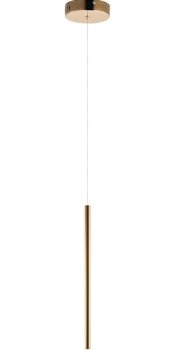 ET2 Contemporary Lighting E10002-RG Flute 24" LED Pendant, Color Temperature 3000K, 70 Lumens, Voltage 120V, Rose Gold Finish