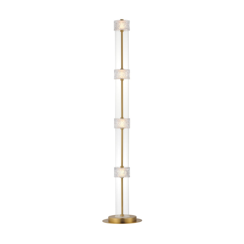 ET2 Contemporary Lighting E11088-124NAB 69" 4-Light Tall LED Floor Lamp - CCT: 3000K - Finish: Natural Aged Brass