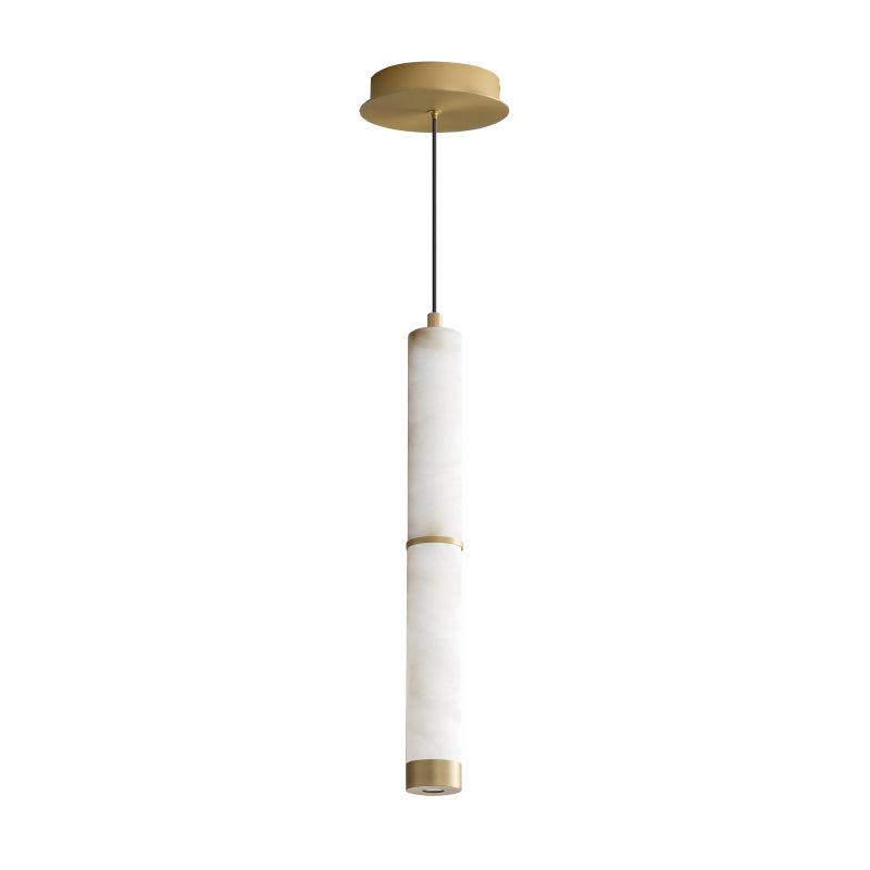 ET2 Contemporary Lighting E11204-WAGLD 17" Aragon 2-Light Led Pendant Ceiling Light - CCT: 3000K - Finish: White Alabaster/Gold