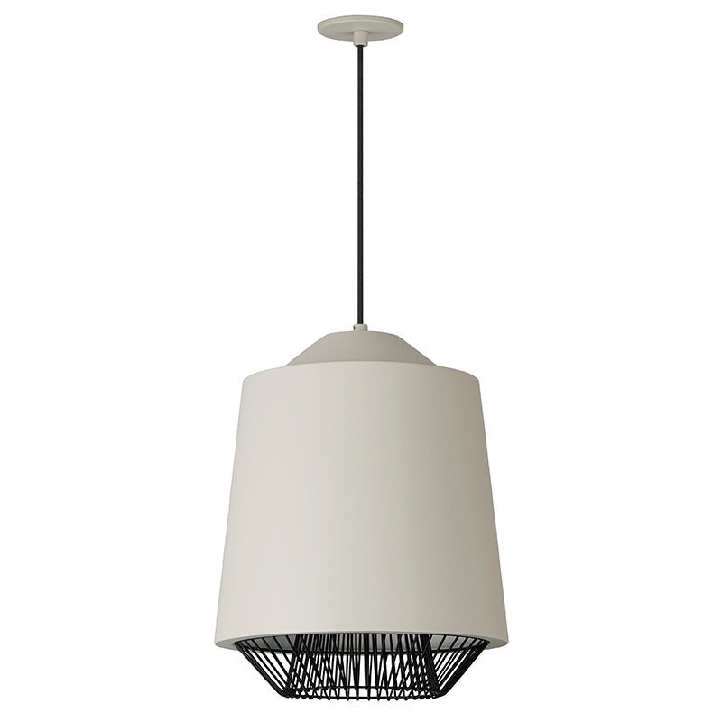 ET2 Contemporary Lighting E11392-GYBK 16" Phoenix 1-Light Led Pendant Ceiling Light - CCT: 3000K - Finish: Gray/Black