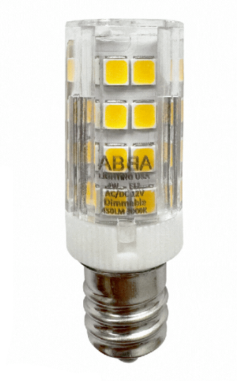 ABBA Lighting USA E12 4W-5K SMD LED Bulb, Wattage 4W, Color Temperature 5000K, Voltage 12V