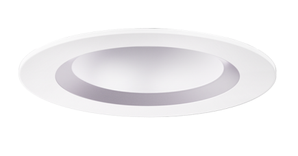 Elco Lighting E1AK02F30H 1" Round Recessed Architectural Oak™ Downlight, Color Temperature 3000K, Lumens 900 lm , Beam Angle 38° Haze with White Trim