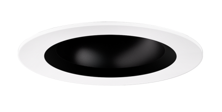 Elco Lighting E1AK02FSDB 1″ Round Recessed Architectural Oak™ Downlight, Color Temperature SunsetK, Lumens 850 lm , Beam Angle 38°, Black with White Trim