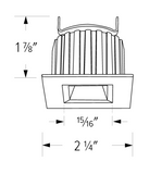 Elco Lighting E1AK12F27H 1″ Square Recessed Architectural Oak™ Downlight, Color Temperature 2700K, Lumens 850 lm , Beam Angle 38°, Haze with White Trim