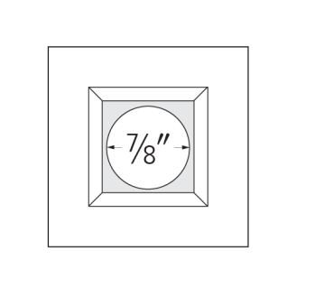 Elco Lighting E1AK12F30W 1" Square Recessed Architectural Oak™ Downlight, Color Temperature 3000K, Lumens 900 lm , Beam Angle 38° All White