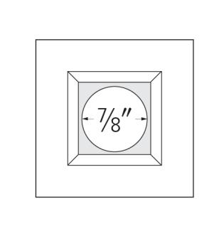 Elco Lighting E1AK22F27W 1" Square Pull Down Recessed Architectural Oak™ Adjustable, Color Temperature 2700K, Lumens 850 lm, Beam Angle 38° All White