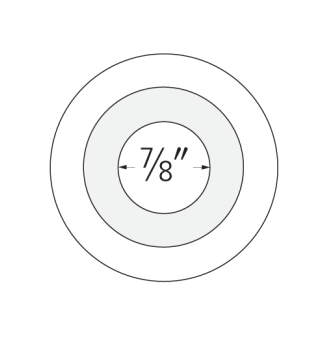 Elco Lighting E1AK32NF30B 1" Round Gimbal Recessed Architectural Oak™ Adjustable, Color Temperature 3000K, Lumens 900 lm, Beam Angle 28° All Black