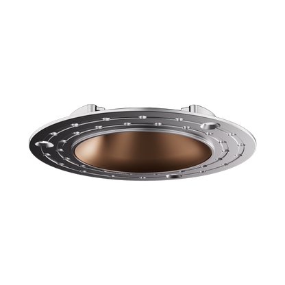 Elco Lighting E1AK61F30BZ 1″ Round Architectural Oak™ Trimless Downlight - 8W, 900lm, 3000K, 38° Beam, 93+ CRI, Wet-Rated, JA8-2022-E & Energy Star Certified (All White Finish)