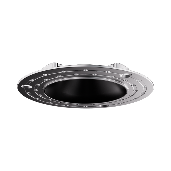 Elco Lighting E1AK61F27BB 1" Round Architectural Oak™ Trimless Downlight - 2700K Color Temp. - Beam Angle 38° - Black