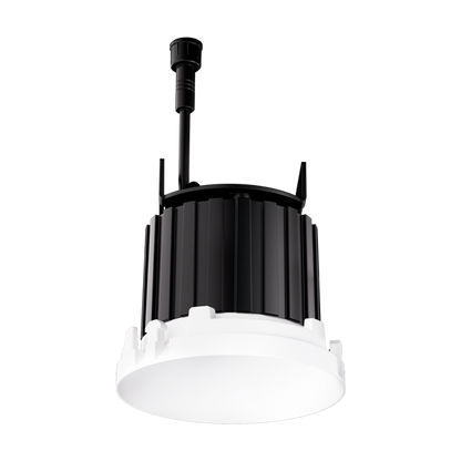 Elco Lighting E1AK61F30BZ 1″ Round Architectural Oak™ Trimless Downlight - 8W, 900lm, 3000K, 38° Beam, 93+ CRI, Wet-Rated, JA8-2022-E & Energy Star Certified (All White Finish)