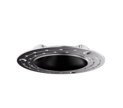 Elco Lighting E1AK61NFSDBB 1 Inch Round Architectural Trimless Downlight, Watt 8W, Lumens 850lm, CCT: SunsetK All Black Finish