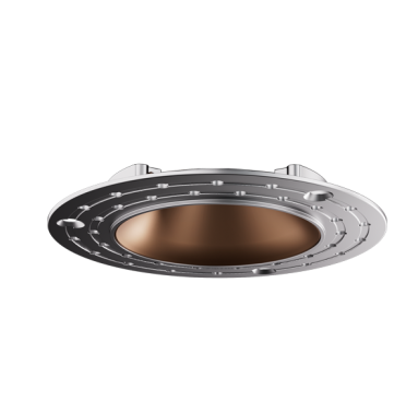 Elco Lighting E1AK61WF30BZ 1 Inch Round Architectural Trimless Downlight, Watt 8W, Lumens 900lm, CCT: 3000K All Bronze Finish