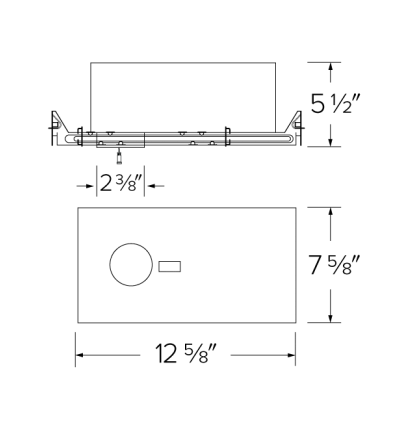 Elco Lighting E1ATB08AJIC Oak™ Architectural R60 ICA New Construction Housing for Adjustable Lights, Lumens 900 lm, Triac/ELV