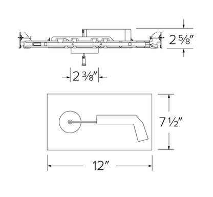 Elco Lighting E1ATB08IC Oak™ Architectural IC New Construction Frame for Adjustable Lights, Lumens 900 lm, Triac/ELV
