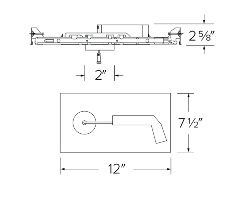 Elco Lighting E1DWN08IC Oak™ Architectural IC New Construction Frame for Downlights, Lumens 900 lm, Triac/ELV