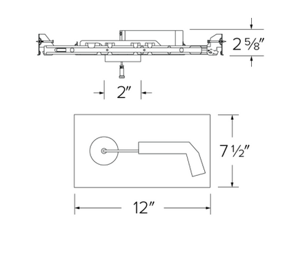 Elco Lighting E1DWN08IC Oak™ Architectural IC New Construction Frame for Downlights, Lumens 900 lm, Triac/ELV