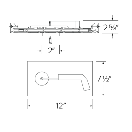 Elco Lighting E1DWN08ICDX Oak™ Architectural IC New Construction Frame for Downlight, Lumens 900 lm, Voltage 120/277V, 0-10V/Triac/ELV