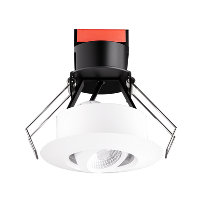 Elco Lighting E1L32WF27B 1" Round Recessed Adjustable Oak™ Gimbal, CCT 2700K, 625 lm, Beam Angle 50 Degree, All Black Finish