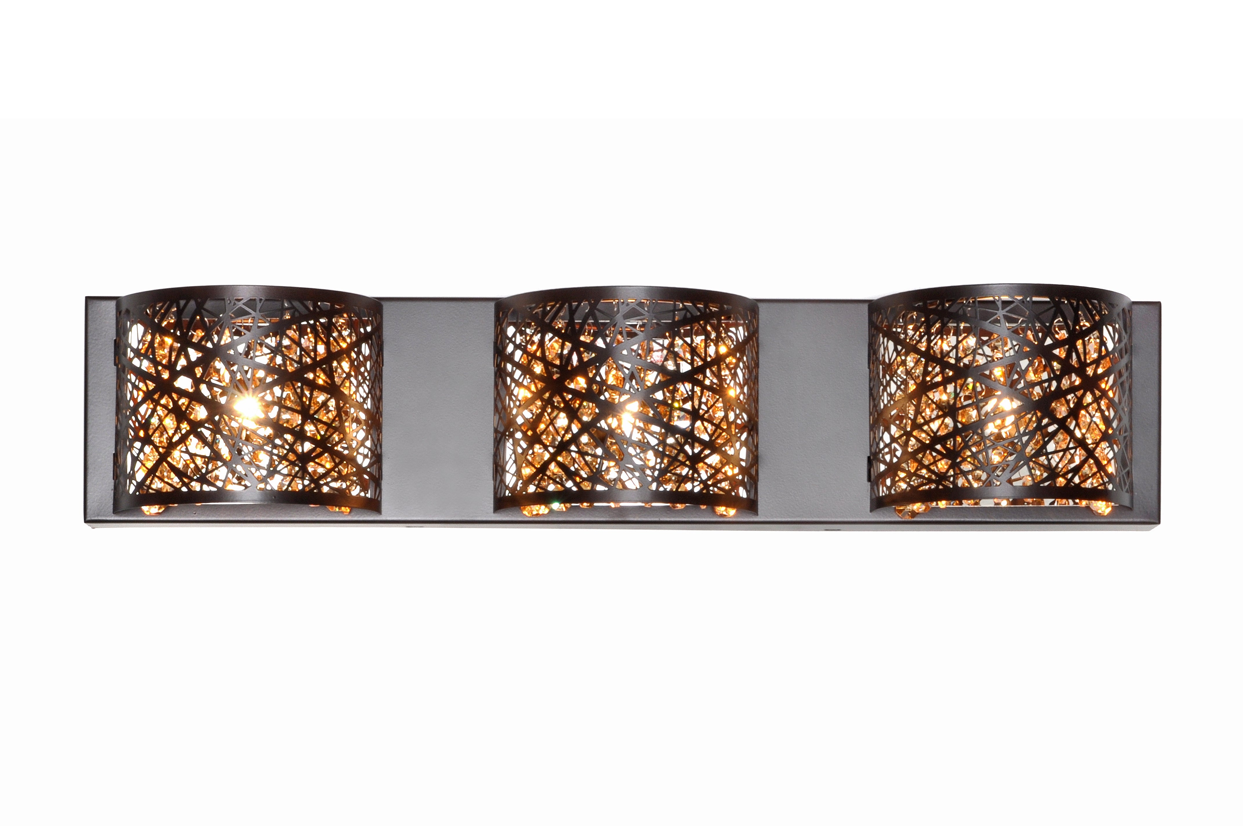 ET2 Contemporary Lighting E21316-10BZ Inca 3-Light Wall Mount Light - Finish: Bronze