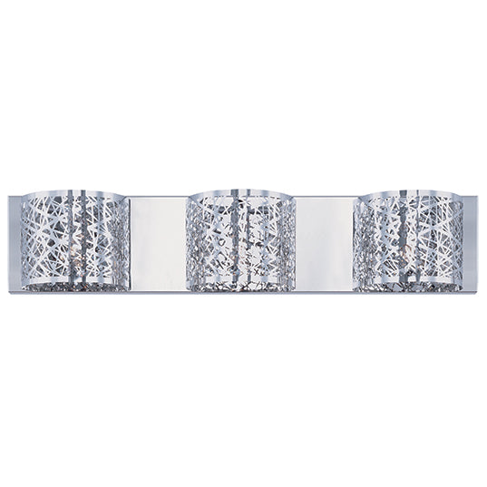 ET2 Contemporary Lighting E21316-10PC/BUL Inca 3-Light Wall Mount with LED Bulb - CCT: 3000K - Finish: Polished Chrome