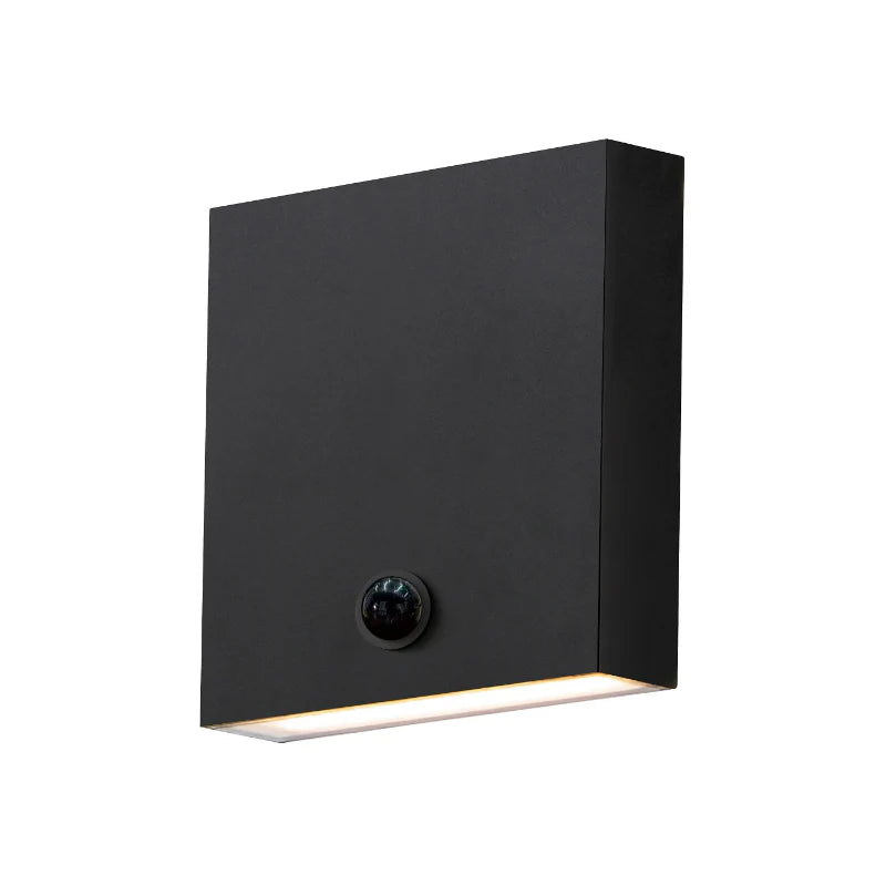 ET2 Contemporary Lighting E23214-BK/MSP 6" Brik LED Outdoor Wall Sconce With Motion Sensor And Photocell - Finish: Black