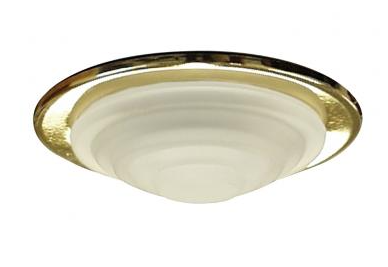 Elco Lighting E234N Mini Shower Trim with Frosted Stepped Glass, Wattage 35W, Voltage 12V, Nickel Finish