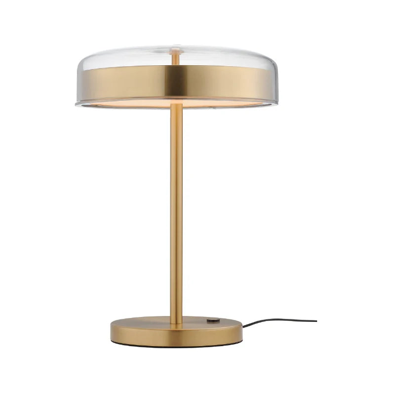 ET2 Contemporary Lighting E24669-18NAB 18" Voto LED Table Lamp Portable Light in Clear - Finish: Natural Aged Brass