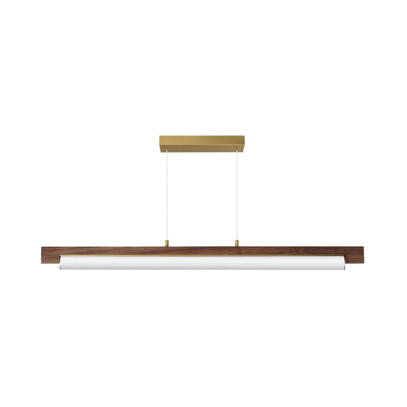 ET2 Contemporary Lighting E24932-WNAB 45" Joist LED Linear Pendant Ceiling Light - Finish: White Alabaster And Natural Aged Brass