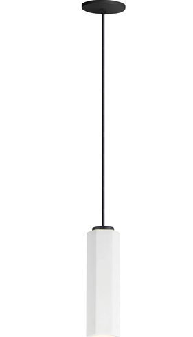 ET2 Contemporary Lighting E25037-WTBK Allen LED 3.25 inch Single Pendant Ceiling Light, Color Temperature 3000K, White and Black Finish