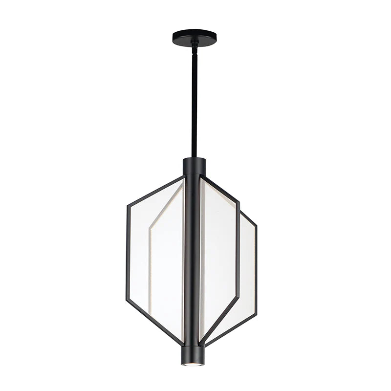 ET2 Contemporary Lighting E25134-133BK 18" Telstar LED Single Pendant Ceiling Light - Finish: Black