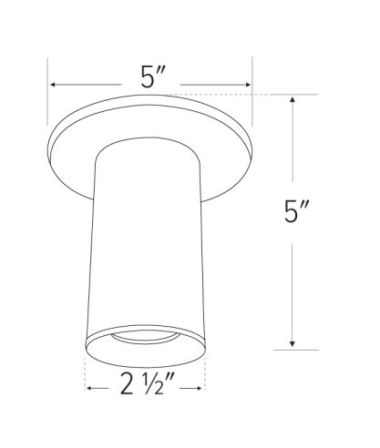 Elco Lighting E25FW-10DX30 2" Koto Sylo™ Surface Mount, Color Temperature 3000K, Lumens 1000 lm, Beam Angle 38° All White