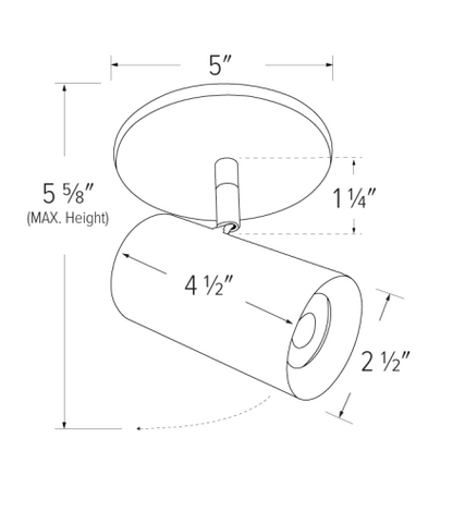 Elco Lighting E25MB-10DX27-N 2″ Koto Sylo™ Monopoint, Color Temperature 2700K, Lumens 1000 lm, Beam Angle 25° Lens, All Black