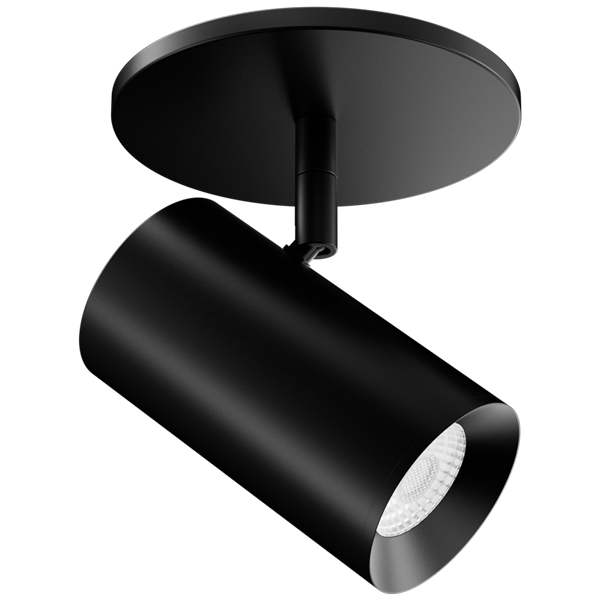 Elco Lighting E25MB-0927-N-12 Koto Sylo Monopoint Ceiling Light - 950 Lumens - CCT: 2700K - Beam Angle: 25º - Stem Length: 12"  - Finish: All Black