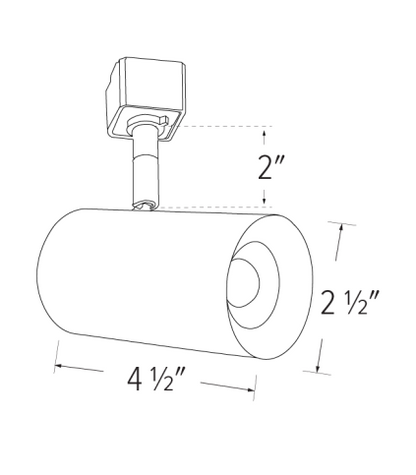 Elco Lighting E25TB-0324 2″ Koto Sylo™ Track Head, Color Temperature 2400K, Lumens 350 lm, Dimming Triac/ELV, Beam Angle 38°, All Black