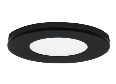Elco Lighting E261-27B Sedum™ Mini Super Slim Round Undercabinet LED Puck Lights, Color Temperature 2700K, Lumens 170 lm, Wattage 2.2W, All Black