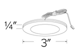 Elco Lighting E363-27W 3-Puck Light Kit with Driver Included, Sedum™ Mini Super Slim Round Undercabinet LED Puck Lights, Color Temperature 2700K, Lumens 170 lm, All White