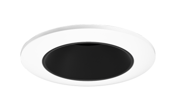 Elco Lighting E2L10F40B 2" Round Reflector Teak™ LED Light Engine, Wattage 10.5-12.5W, Color Temperature 4000K, Lumens 850-1100 lm, Beam Angle 38° Black with White Trim