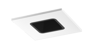 Elco Lighting E2L13F35B 2" Square Reflector Teak™ LED Light Engine, Wattage 10.5-12.5, Color Temperature 3500K, Lumens 850-1100 lm, Beam Angle 38° Black with White Trim