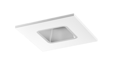 Elco Lighting E2L13FSDH 2" Square Reflector Teak™ LED Light Engine, Wattage 10.5-12.5W, Color Temperature Sunset, Lumens 800-1000 lm, Beam Angle 38° Haze with White Trim
