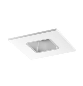 ELCO Lighting E2L13NF30H 10.5-12.5W, 3000K, 850-1100lm, 28 Deg 2" Square Reflector Teak™ LED Light Engine Haze with White Trim Finish
