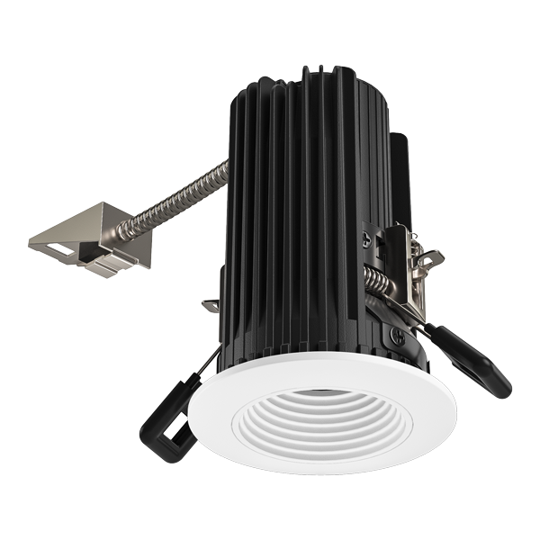 Elco Lighting E2L14NF27BB 2" Round Baffle Teak™ LED Light Engine - 2700K Color Temp. - Beam Angle 28° - Black
