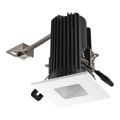 Elco Lighting E2L15WF30BB 2" Square Baffle Teak™ LED Light Engine - 3000K Color Temp. - Beam Angle 60° - Black
