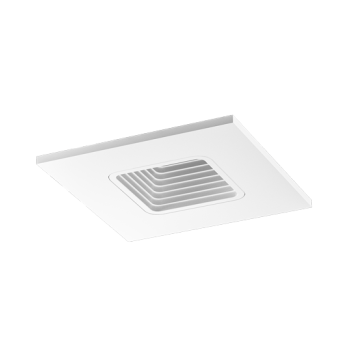 ELCO Lighting E2L15NF30W 10.5-12.5W, 3000K, 850-1100lm, 28 Deg, 2" Square Baffle Teak™ LED Light Engine All White Finish