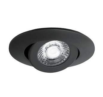 ELCO Lighting E2L18NF27B 2" Round Adjustable Teak Led Light Engine - 10.5 To 12.5 Watts - 2700k - 28 Deg - Black/Black Finish