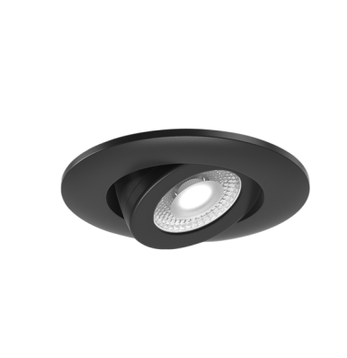 ELCO Lighting E2L18WF27B 2" Round Adjustable Teak™ LED Light Engine , 10.5 To 12.5 Watts , 2700K , 850-1100lm , 60 Deg , All Black Finish