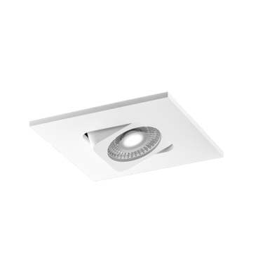 ELCO Lighting E2L19NF30W 2" Square Adjustable Teak™ LED Light Engine , 10.5 To 12.5 Watts , 3000K , 850-1100lm , 28 Deg , All White Finish