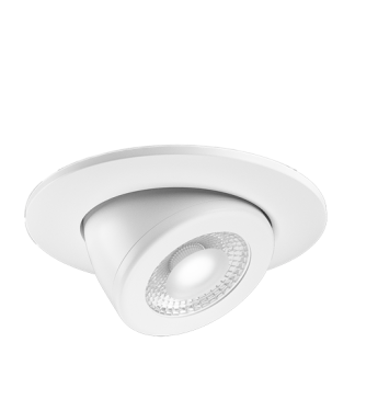 ELCO Lighting E2L97WF40W 2" Round Pull-Down Teak™ LED Light Engine , 10.5 To 12.5 Watts , 4000K , 850-1100lm , 60 Deg , All White Finish