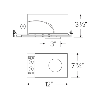 Elco Lighting E2LK35ICADAL 2" Koto™ Architectural Shallow Maximum Adjustability IC Airtight Housing, Wattage 14.7W, Voltage 120-277V, Lumens 1000 (ELK19) - 1200 (ELK21) - 1500 (ELK24) lm, Dimming Dali 2